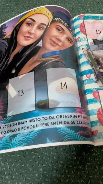 Album sa ilustrovanim koricama i numerisanim poljima
